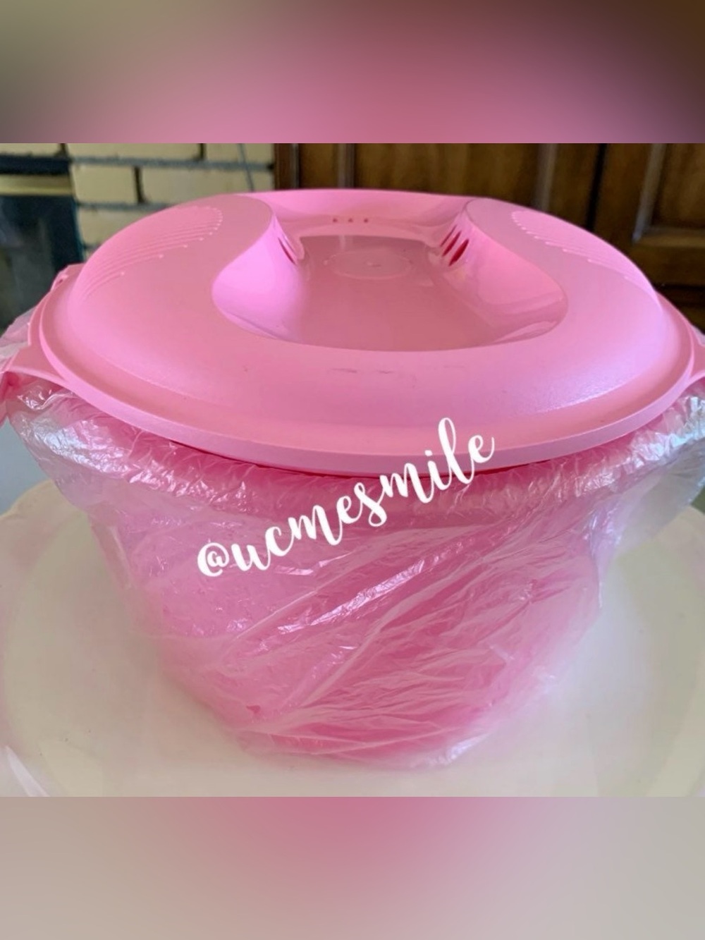 Tupperware Microwave Pink Rice & Vegetable Cooker Steamer